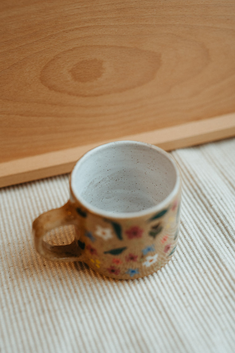 field of flowers mug