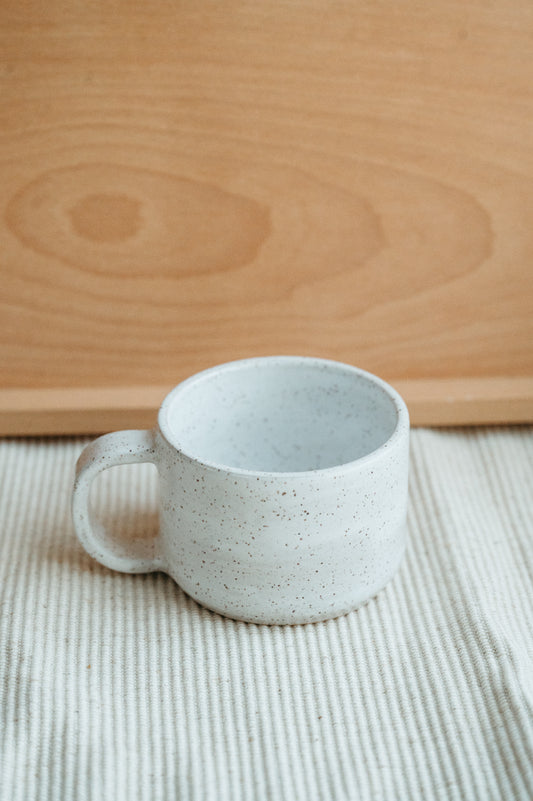 White Speckled Coffee Mug