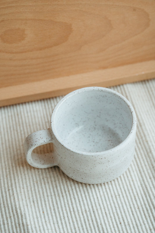 White Speckled Coffee Mug
