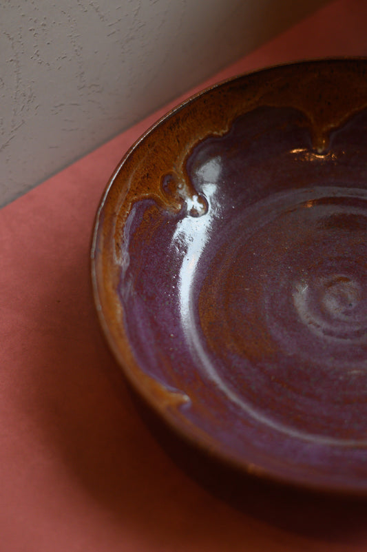 Burgundy Drip Glaze Pasta Bowl